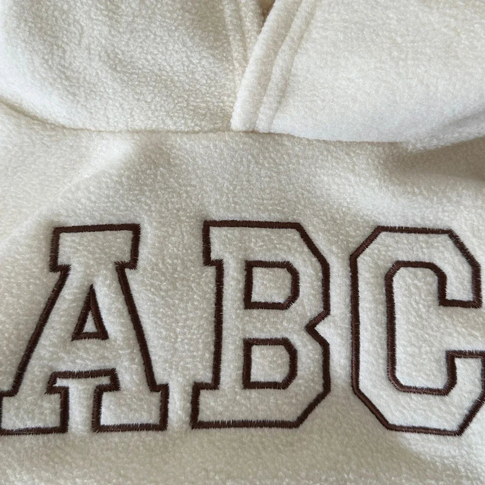 Kids Fleece Hoodie and Pants Set - Letter Print Winter Tracksuit - photo 5