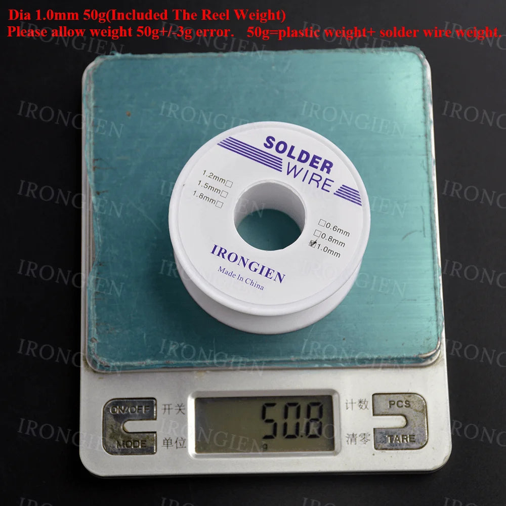 Irongien High Purity Soldering Wire 8g50g/Roll Mixed Tin Rosin Core Dia 0.6-1.5mm Solder Welding Wire For Electrical Soldering