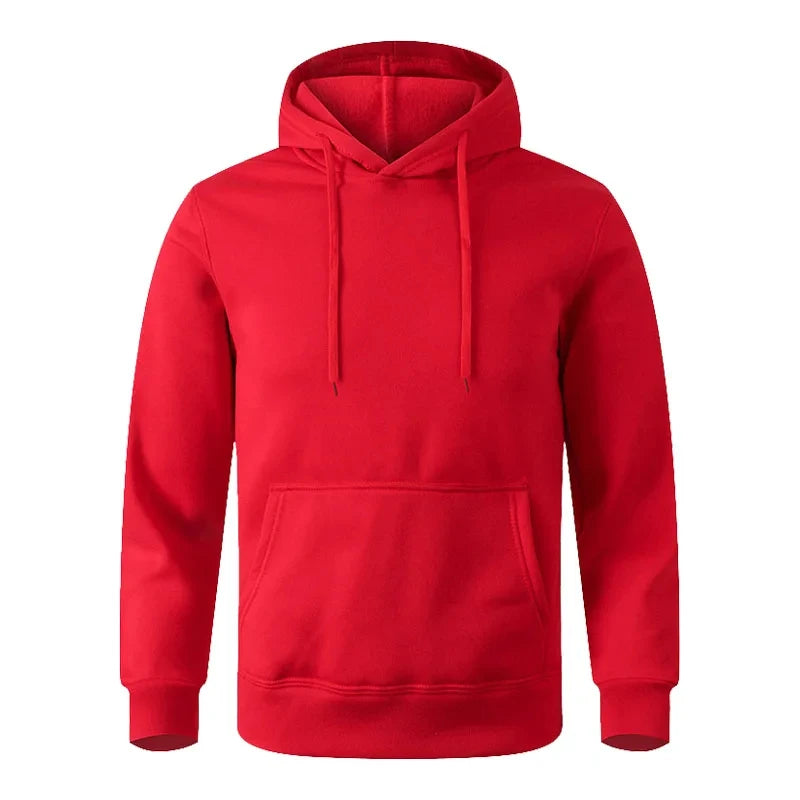 Unisex Minimalist Fleece Hoodie - Casual Black and White Pullover - photo 14