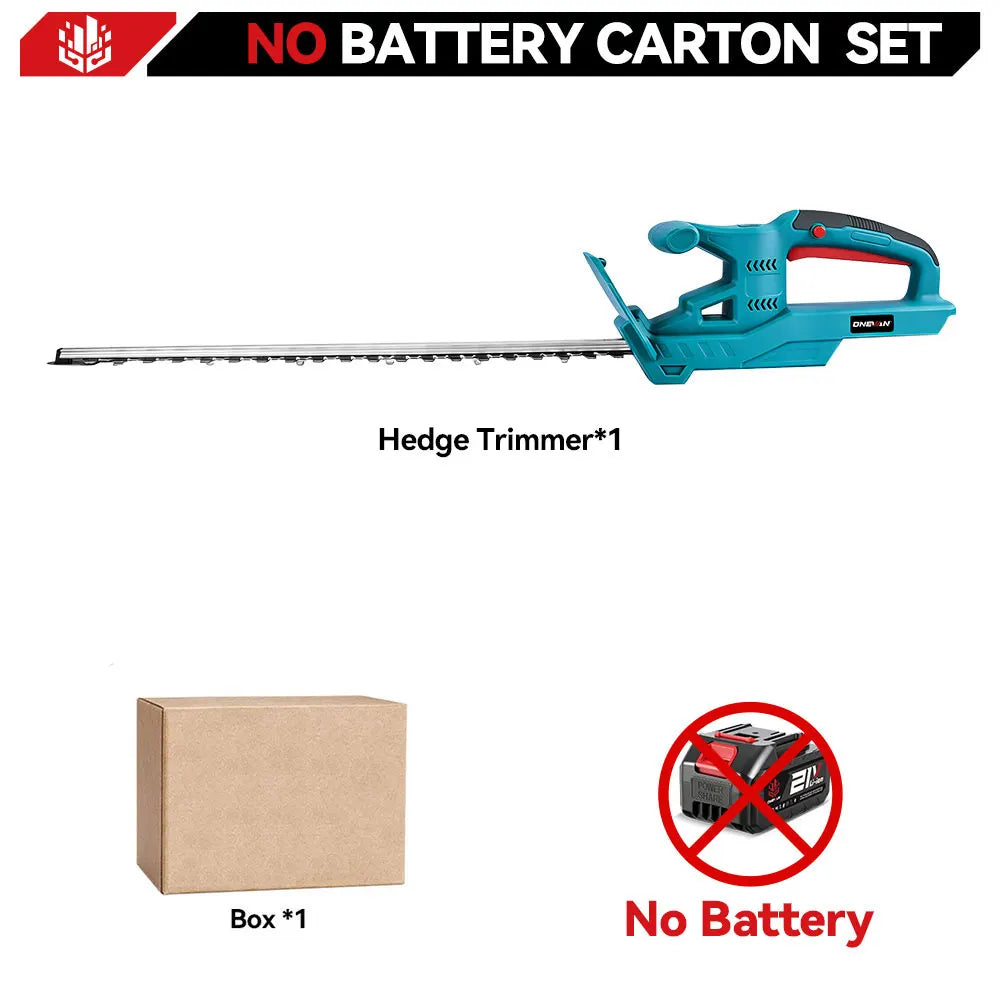 ONEVAN Cordless Hedge Trimmer – Brushless 20" Pruning Saw Compatible with Makita Battery (Battery Not Included)