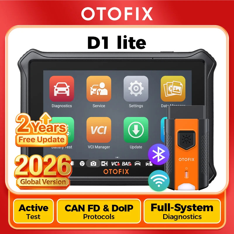 OTOFIX D1 LITE OBD2 Scanner Car Diagnostic Tool Bluetooth Wireless Bi-Directional Control OBD Automotive Scan Tool Active Test