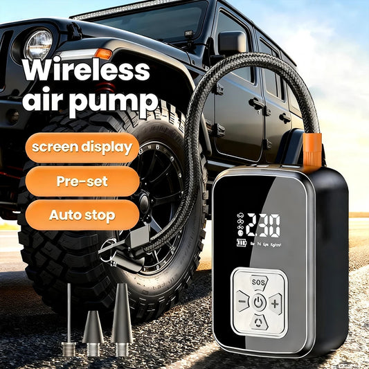 YIJU Car Air Pump Electric Portable Tire Inflator Intelligent Digital Tire Inflator For Car Motorcycle Bicycle Air Compressor