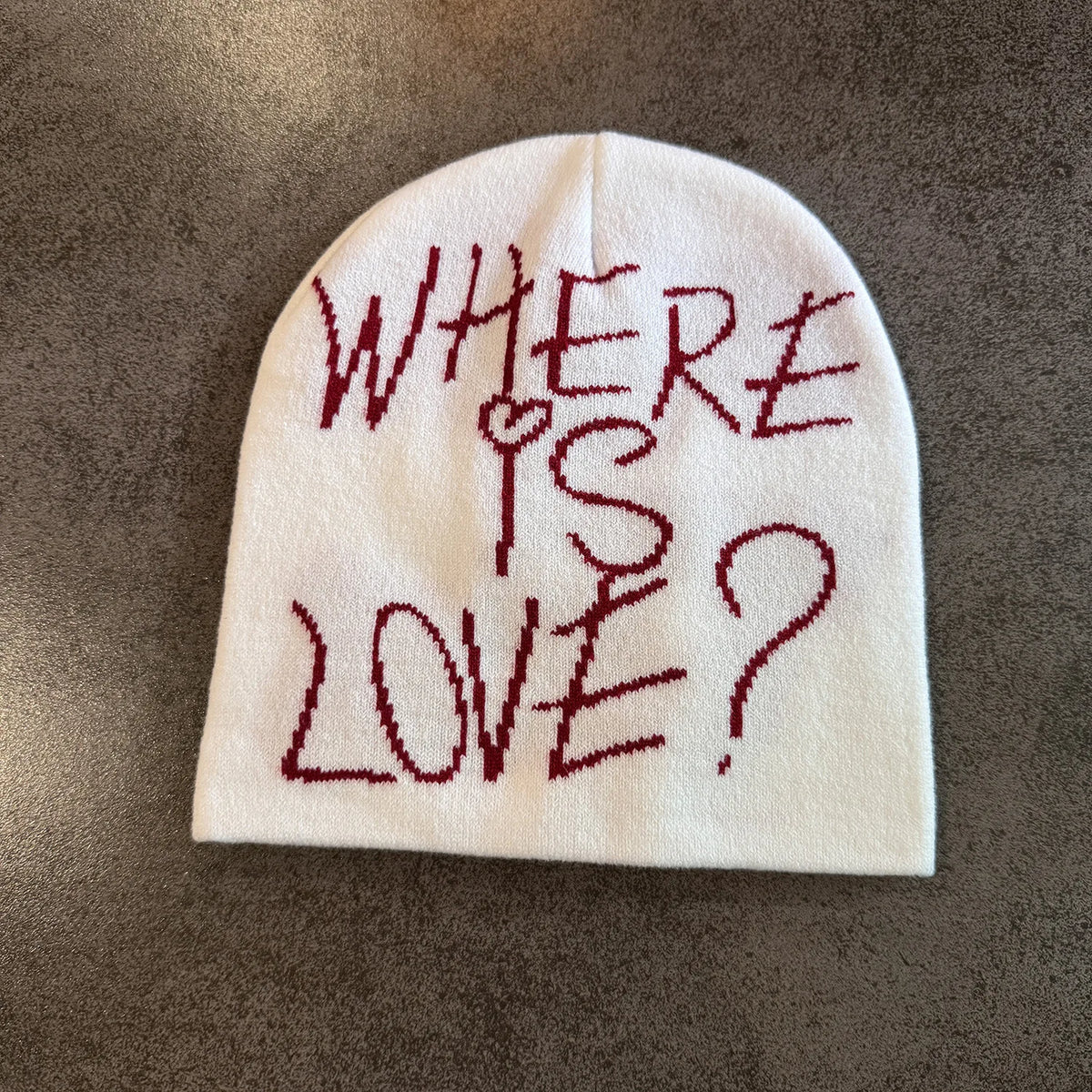 Y2K Letter Knit Beanie, Warm Ski Hat