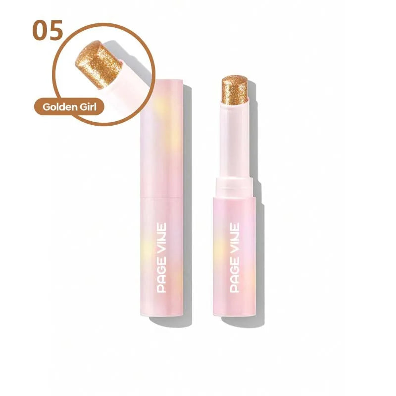 Sparkling Jelly Highlighter Stick Pearlescent Monochrome Shine Glitter Highlight Eyeshadow Stick High Gloss Face Brighten Makeup