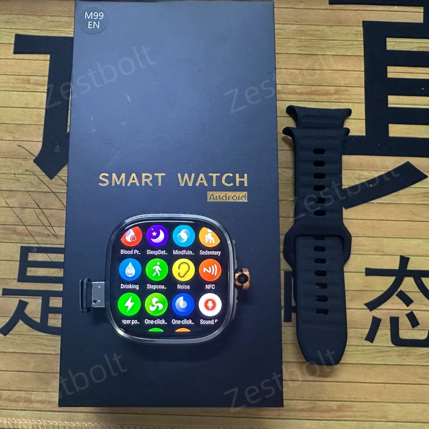 Zestbolt M99 Android Smartwatch – 2.4" AMOLED, 4G/5G SIM, GPS, 9MP Rotating Camera, Android 10 | Up to 32GB+512GB | Black & Silver