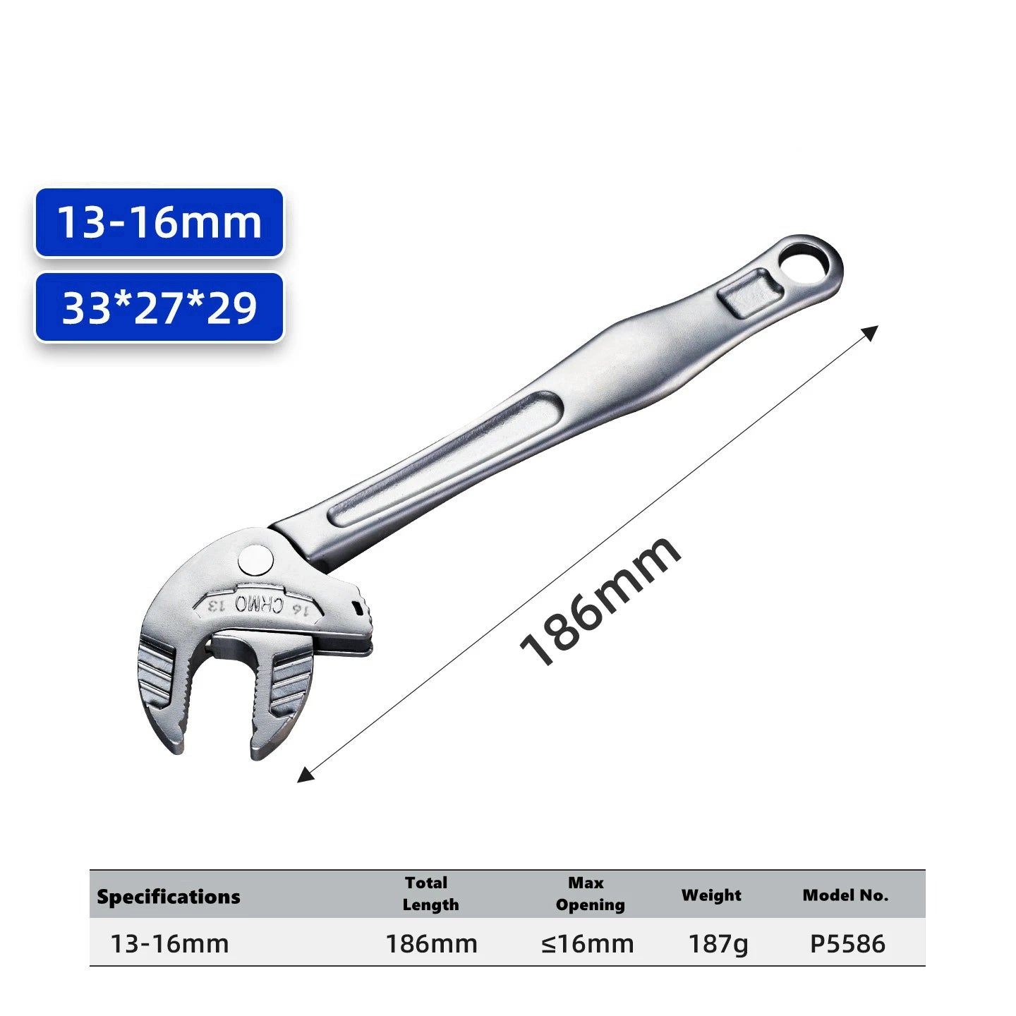 Self-Locking Spring Ratchet Wrench Heavy-Duty Industrial Crab Claw Wrench Adjustable Wide Jaw for Automotive Pipe Manufacturing