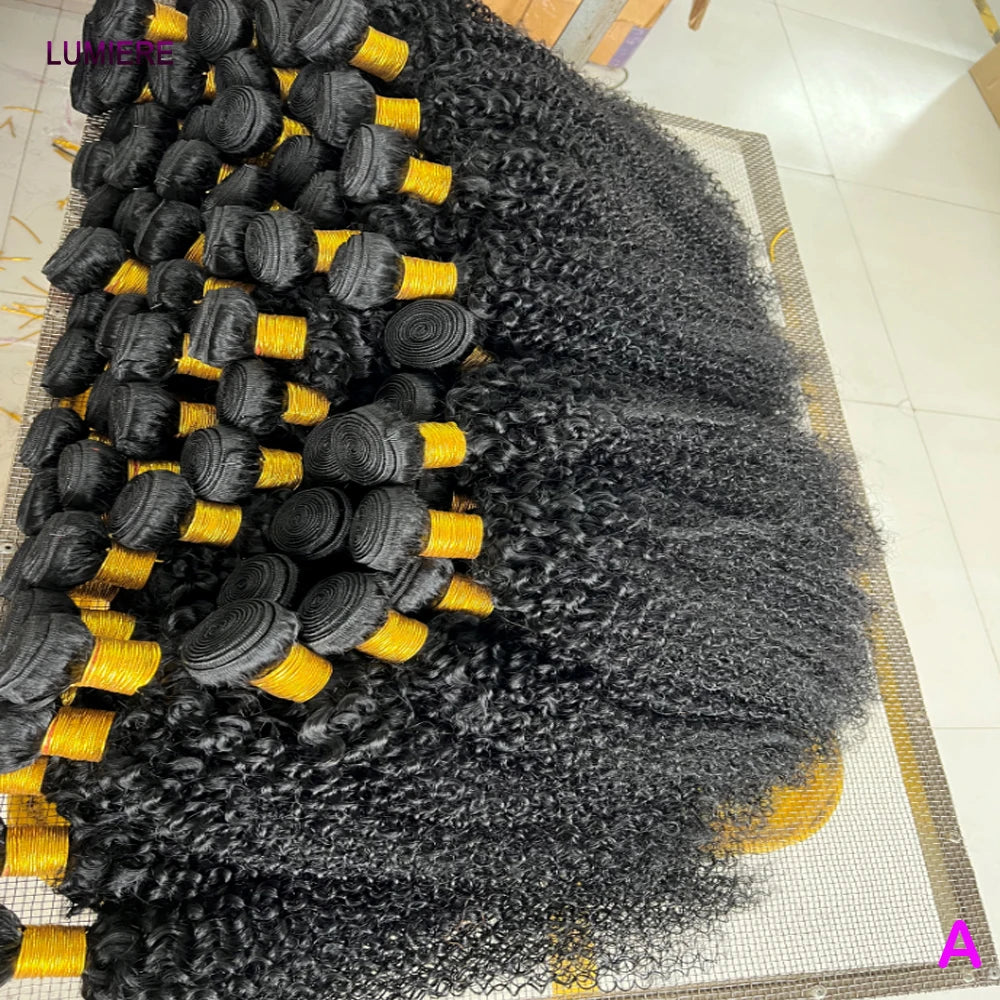 Afro Kinky Deep Curly Human Hair Bundle 100% Virgin Human Hair Unprocessed Hair Extension Top Quality Wholeasle 18A Double Weft