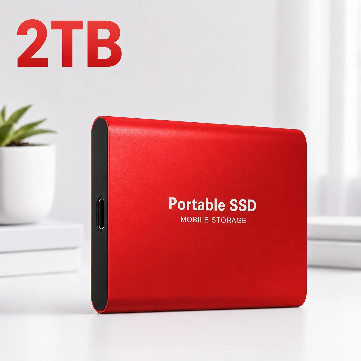 1TB Portable SSD — Slim High-Speed External Solid State Drive