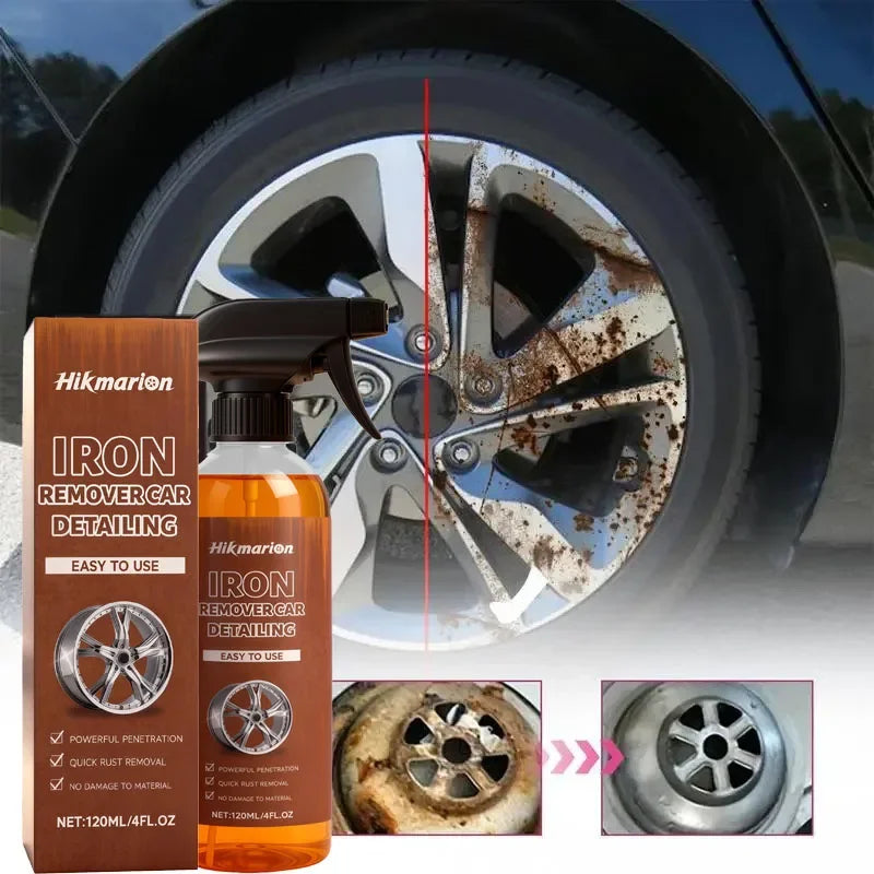 Car Rust Removal Spray Iron Powder Rust Remover Auto Rust Cleaning Agent Paint Chrome Paint for Metal Surfaces Cleaning Tool