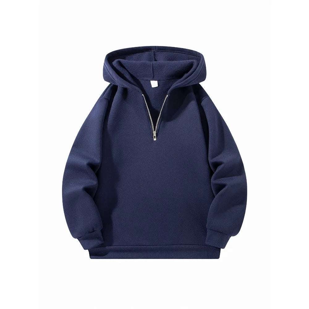 Men's Half-Zip Sweatshirt, Solid Casual Pullover