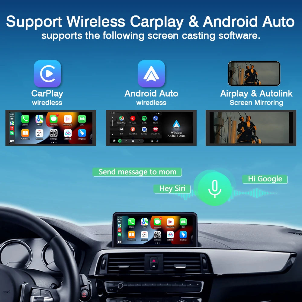 AUTOTOP 10.25" 1920*720 Car Replacement Radio Display for BMW 1 2 series F20 F21 F22 NBT 2026-2026,Wireless CarPlay Android Auto