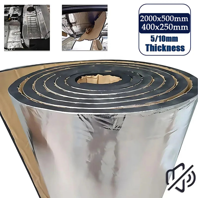 5/10mm Car Sound Proof Mat Deadener Heat Noise Insulation Deadening Mat Hood Closed Cell Foam Accessories