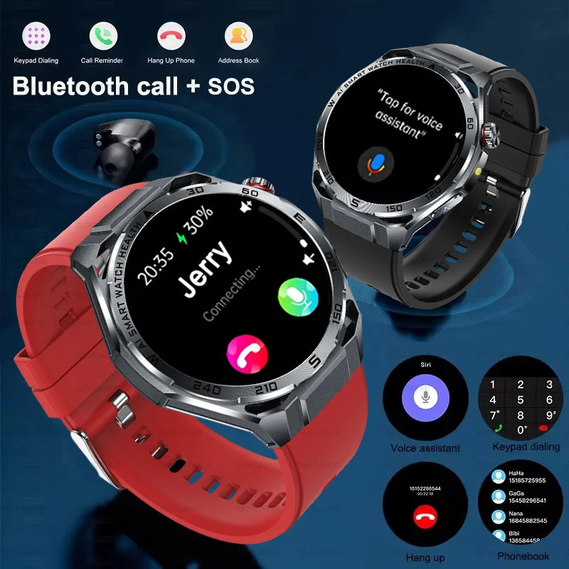 2026 New Body Fat AI Analysis Health Smart Watch ECG+PPG Uric Acid BP Blood Oxygen Call AMOLED Screen Smart Watch For Men Women