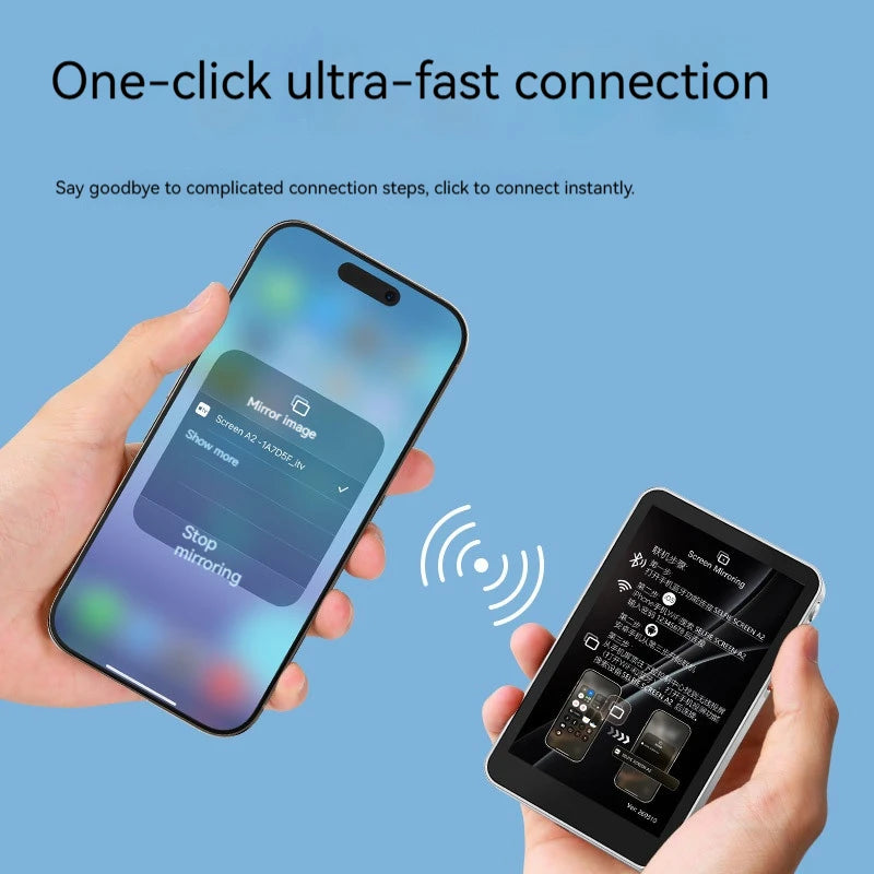 Magnetic Phone Selfie Monitor Screen,For IPhone And Android Smartphones Rear Camera For Real-time Selfie Video Streaming