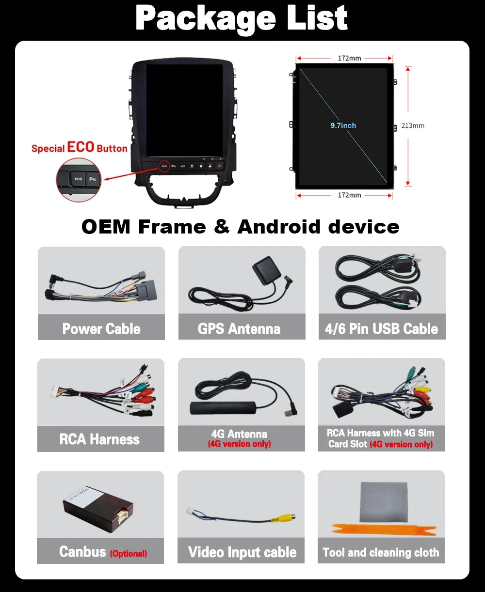 9.7 inch For Opel Astra J 2009-2015 Android 16 Car Radio Multimedia Video Player GPS Tesla Model wireless android Auto WIFI 4G