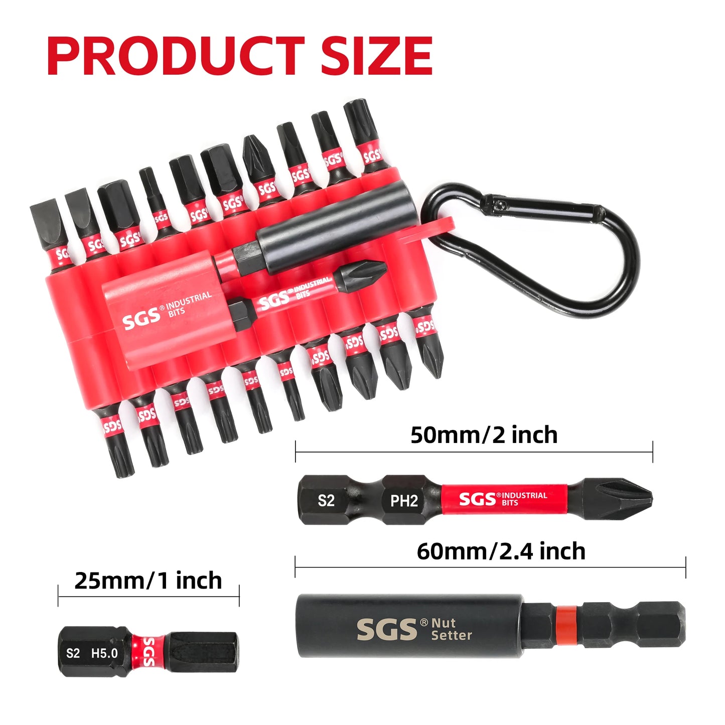 22-Piece Set of Industrial-Grade Strong Magnetic S2 Alloy Steel Screwdriver Bits, Portable Shock-Resistant Rubber Case Storage, Covering All Types Including Phillips/Flathead/Mi-Shaped/Square, Ultra-High Hardness, Rust-Proof,