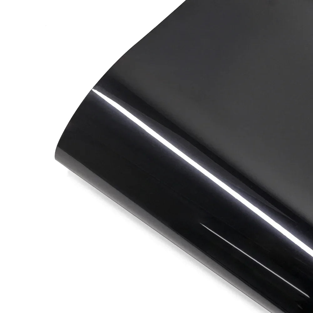 Ultra Gloss PET Piano Black Vinyl Wrap Film Sticker Auto Decoration Accessories Glossy Black Self Adhesive Vinyl Bubble Air Free