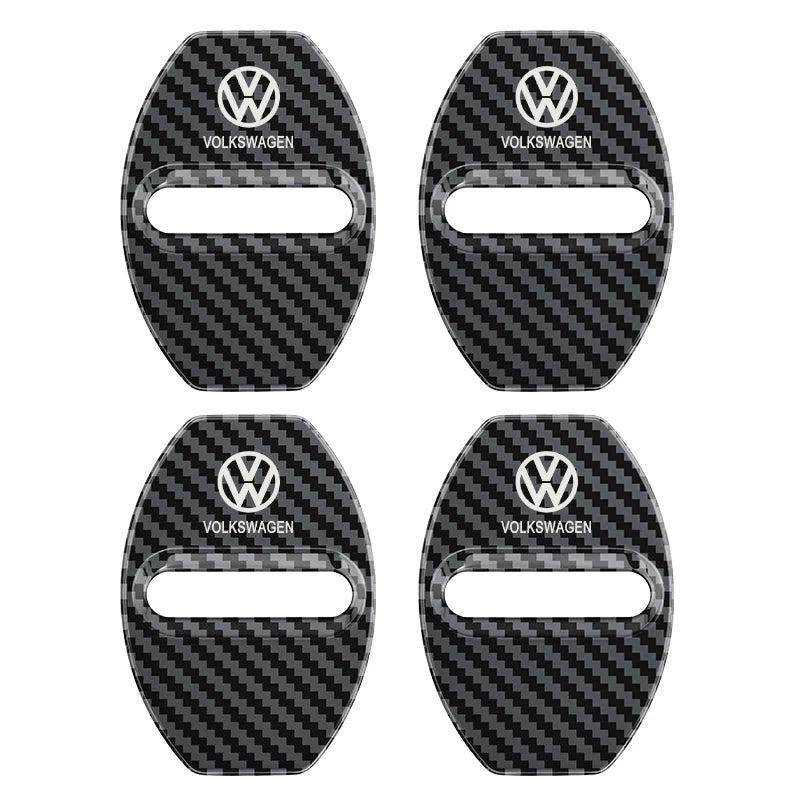 4Pcs Car Door Lock Protective Cover Sticker – Compatible with Volkswagen Golf, Polo, Passat, Tiguan, Jetta, T-Roc