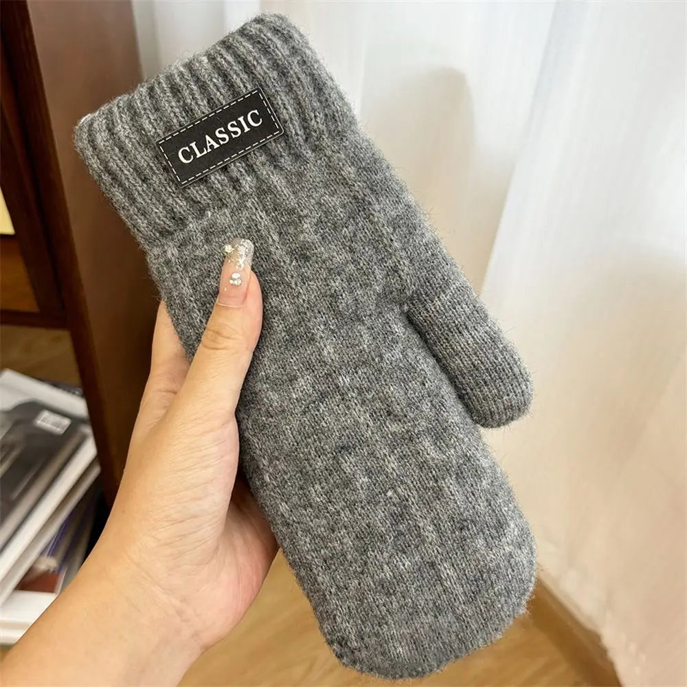 Unisex Fleece Lined Knit Gloves - Windproof Winter Driving Gloves - photo 7