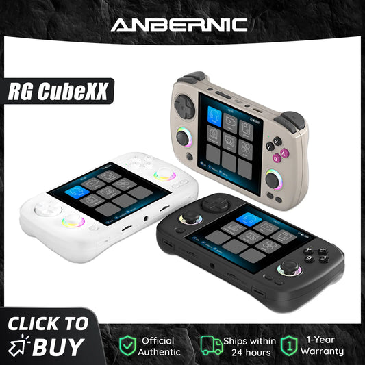 Anbernic RG CubeXX Retro Handheld Game Console 3.95 Inch IPS Screen 64 Bit Linux System With RGB Joystick Lighting HDMI-Support