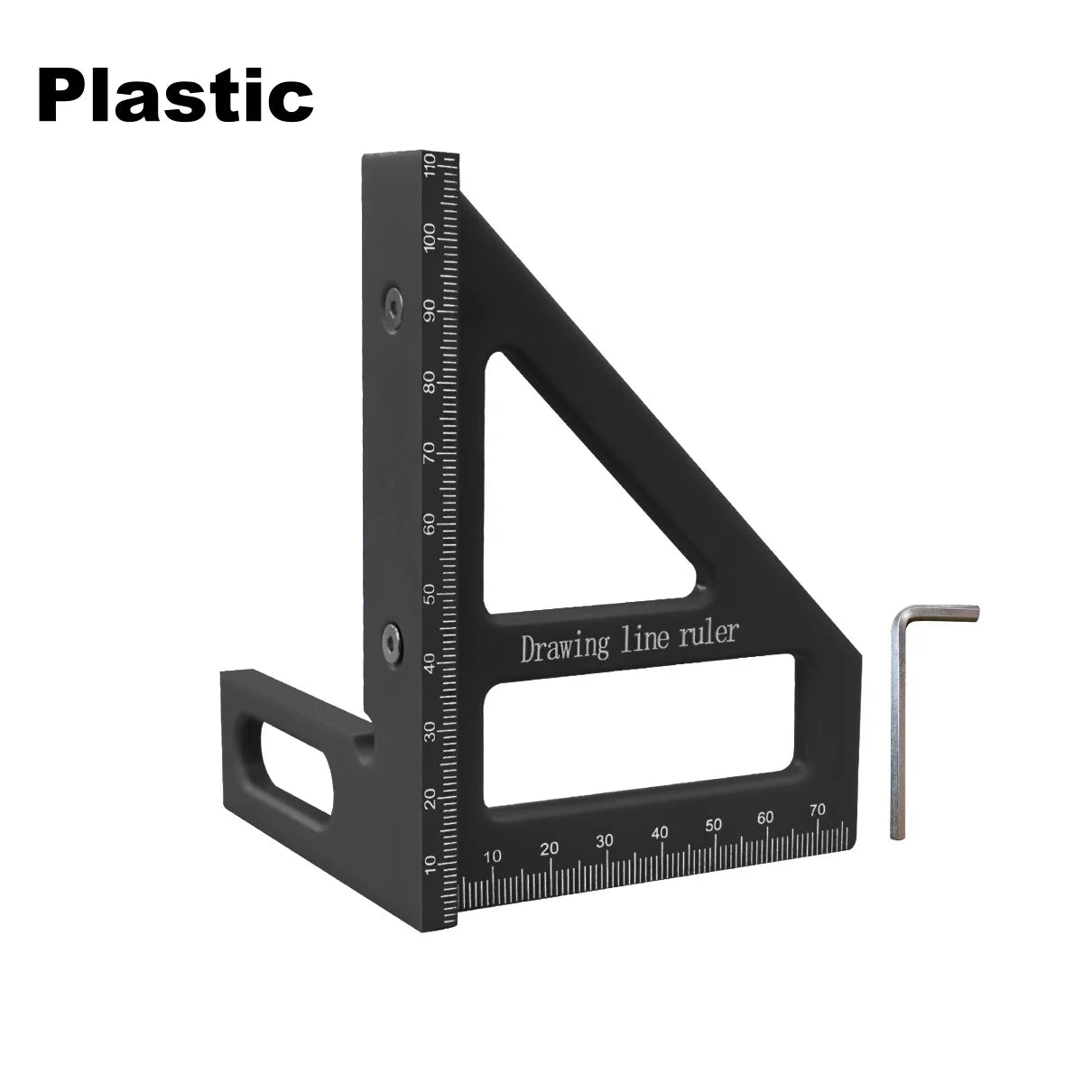 Carpenter Square -Woodworking Square Protractor Aluminum/Plastic Ruler 3D Multi Angle 45/90 Degree Layout Measuring Ruler