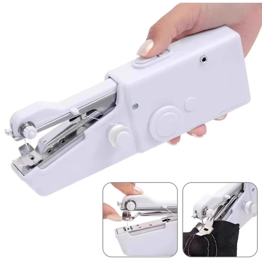 New Hand Sewing Machine Portable Sewing Machine Quick Handheld Sewing Tool Mini Electric Home DIY Apparel Supplies Arts Crafts