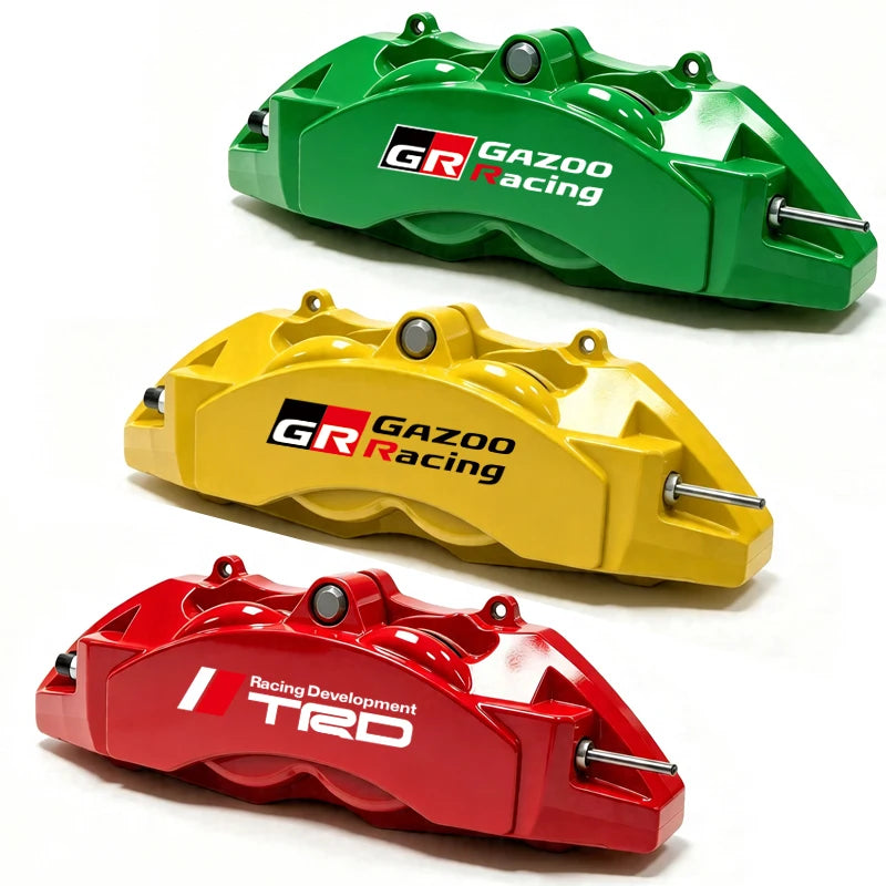 6PCS PVC Heat Resistant Brake Caliper Stickers, Rear Window Triangle Decor Decals Waterproof Auto Modification Stickers Compatib