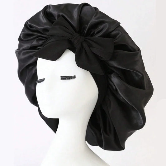 Unisex Satin Hair Bonnet with Adjustable Tie Band - Sleep Cap - photo 3