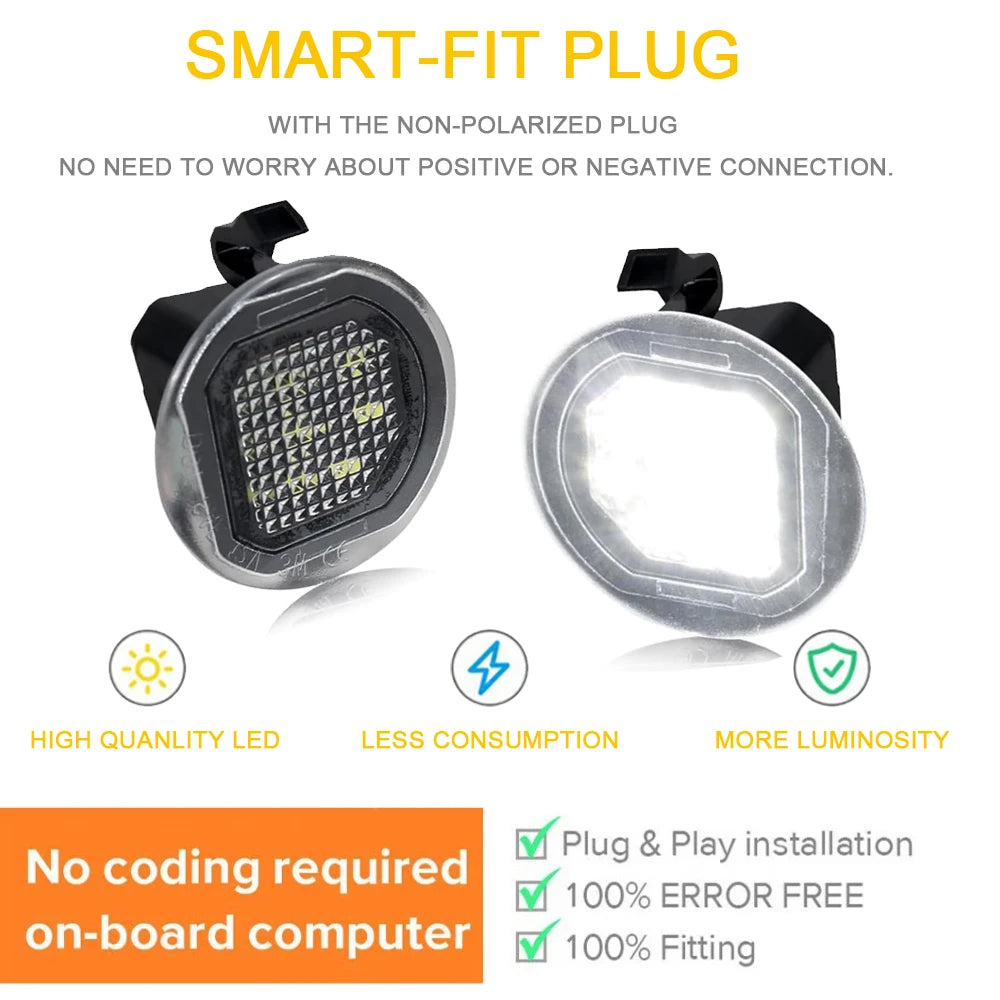 LED Puddle Side Mirror Lights — Chevrolet Silverado 2500HD/3500HD & GMC Sierra / Yukon / Suburban / Tahoe (2015–2021)