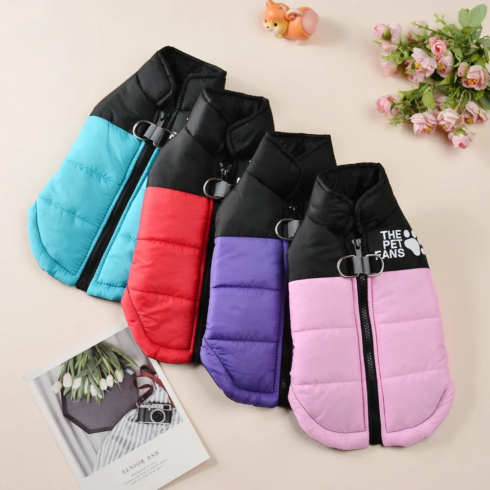 Winter Big Dog Jacket Coat Windproof Clothes For Medium Large Dogs Labrador Vest Outfits Cozy Warm Golden Retriever Pet Apparel