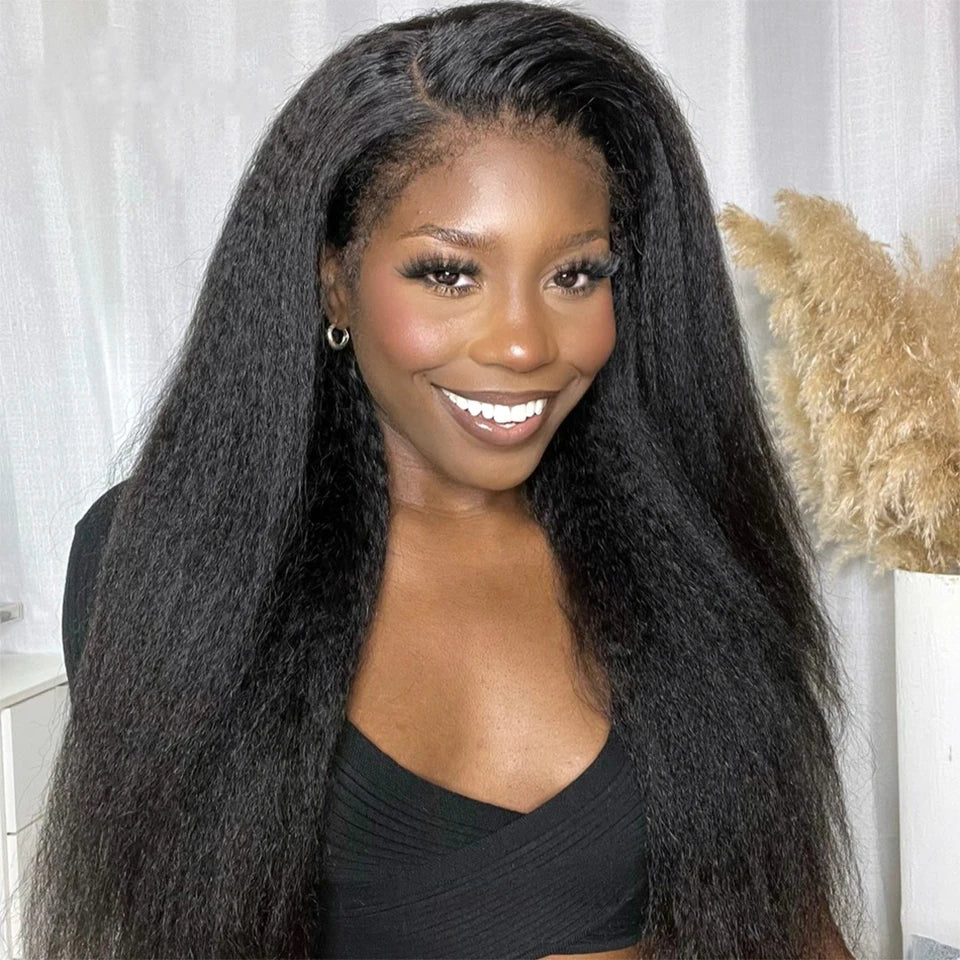 Kinky Yaki Straight Human Hair Bundles Deal Raw Virgin Human Hair Bundles Deal Brazilian Hair Extensions On Sale Clearance
