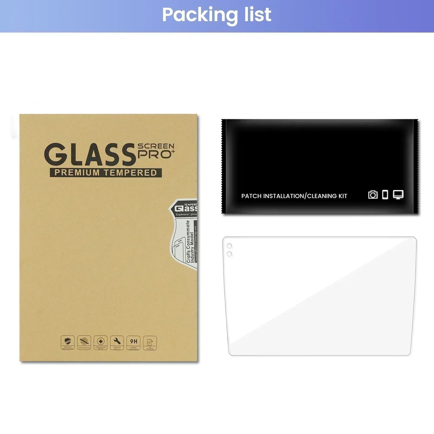 Tempered-Glass Screen Protector for 9" & 10" Car Stereo Touchscreens — HD, Anti-Scratch