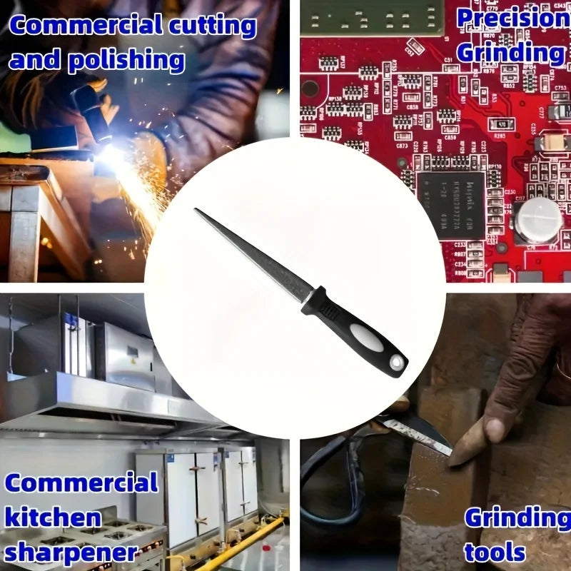 Diamond File Sharpener – Double-Sided Metal Sharpening Tool for Scissors & Garden Tools