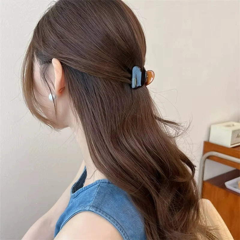 3.5cm Small Hair Claw Acetate Hair Crabs Cute Heart Shaped Hairclips Children Women Girls for Hair Accessories Hairpins Clips