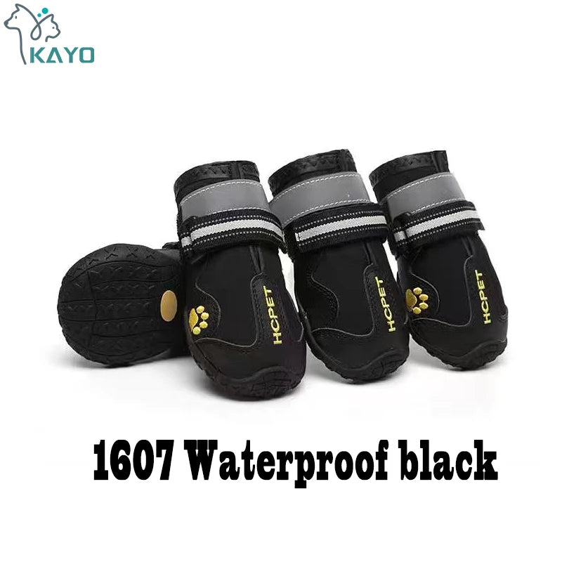 Reflective Anti-Slip Dog Boots 4-Pack - Rain and Snow Paw Protectors - photo 12