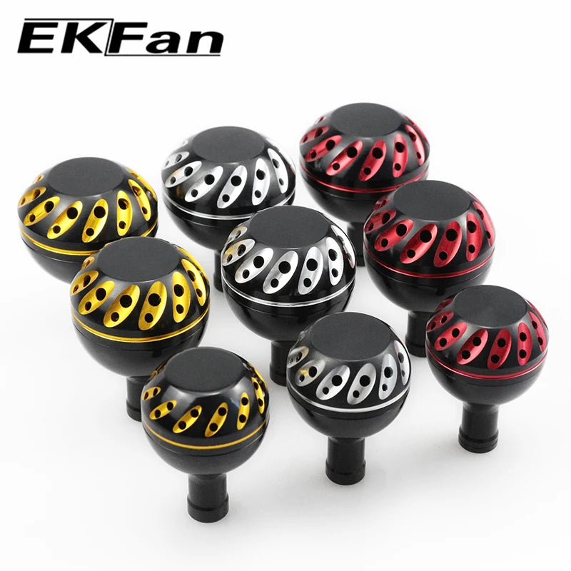 EKfan 30/35/38mm Alloy Metal Fishing Handle Knob For Spinning Baitcast Reel Dawa Shmano 4MM Shaft Fishing Rocker DIY Tool Parts