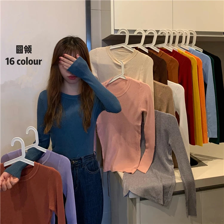 Women's basic knit pullover, crew neck jumper — view 4 of 20