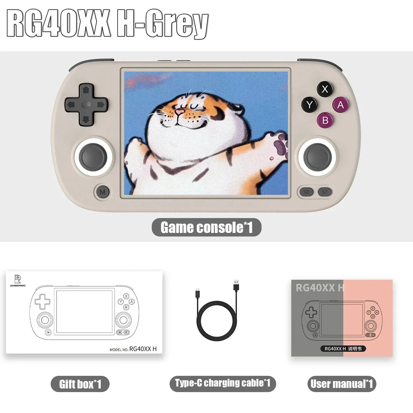 ANBERNIC RG40XX H Retro Handheld Game Console RG40XXH Video Player Smartpro 4.0inch IPS screen Linux 5G WIFI 256G 300+ PSP Games