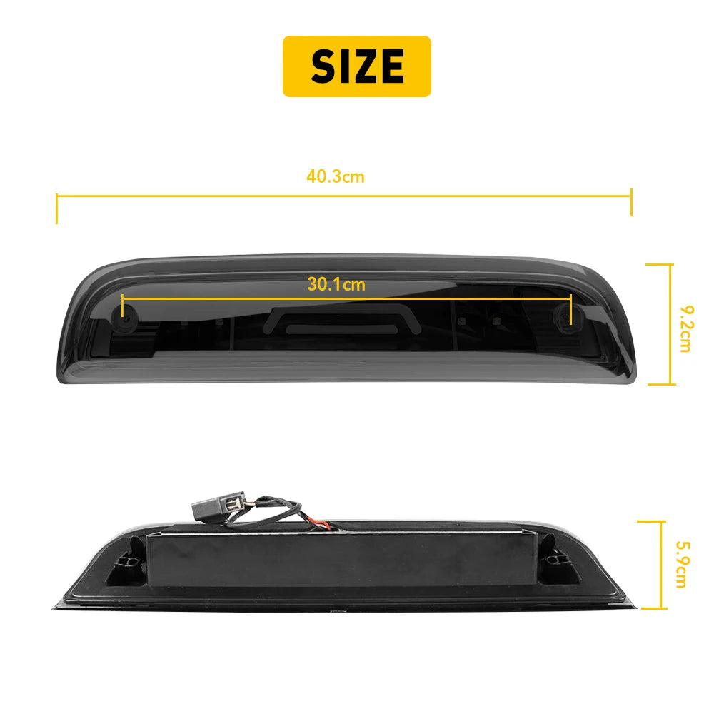 1Pc LED Black 3rd Third Brake Light Red White Fit For Chevrolet Silverado 1500 2500 HD 3500 2014-2018 For GMC Sierra 1500 2500 HD