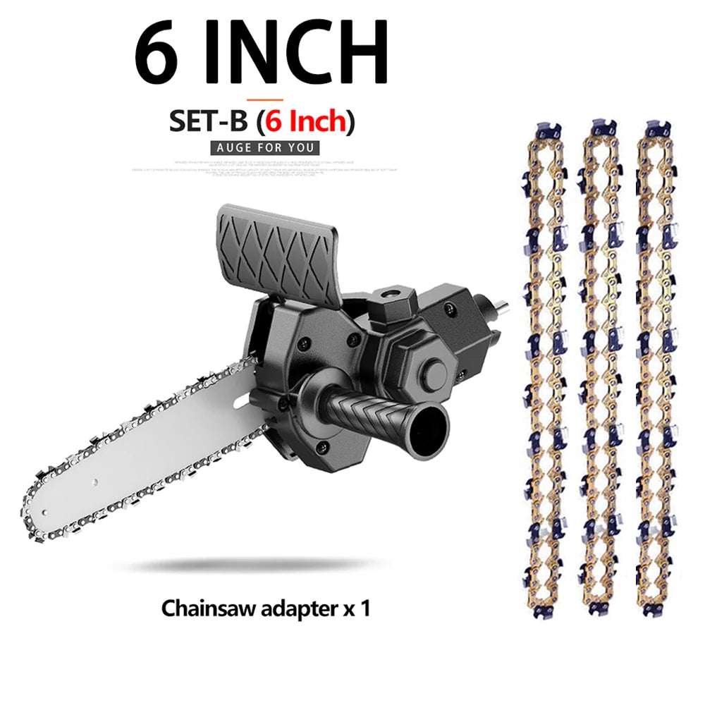 JANGKLIFE 4/6 Inch Electric Drill Modified To Electric Chainsaw adapter Tool Portable Conversion Head Kits Woodworking Pruning