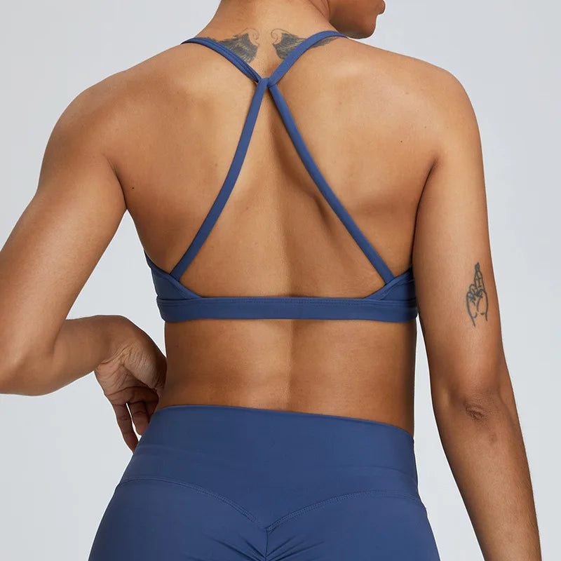 Sexy Scrunch Sports Bra Gym Top Women Running Back Cross Top Women Sportswear Yoga Underwear Fitness Workout Yoga ClothingWomen