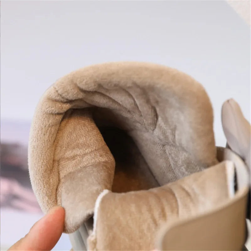 Girls' Plush Lined Snow Boots with Bow - Kids Winter Boots - photo 6