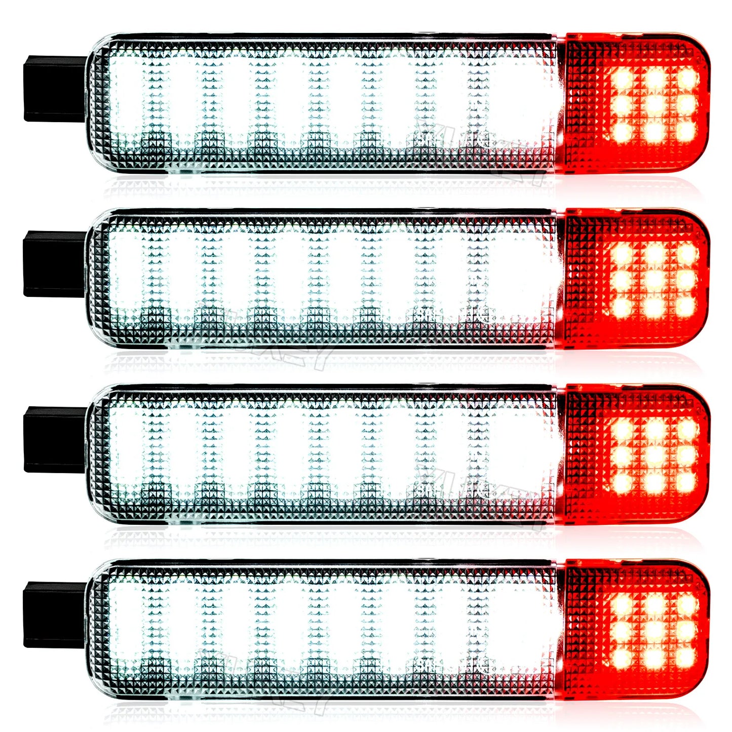 LED Door Courtesy & Warning Lights, White/Red (2-Pack) — Chevrolet Silverado 1500/2500/3500 (1997–2020)