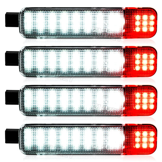 LED Door Courtesy & Warning Lights, White/Red (2-Pack) — Chevrolet Silverado 1500/2500/3500 (1997–2020)
