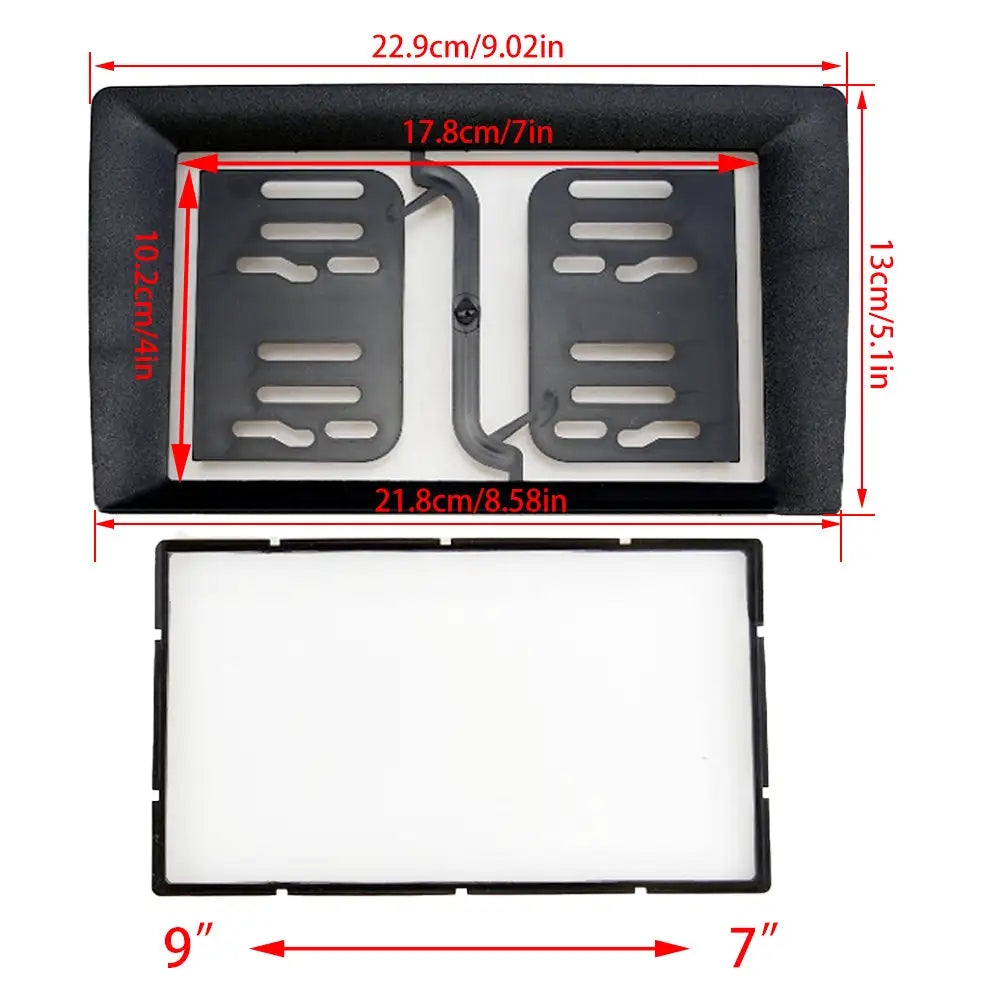 2 Din 9 Inch 10 Inch to 7 Inch Car Center Console Radio Frame Suitable for Car Models DVD Radio Facia Dashboard Android System