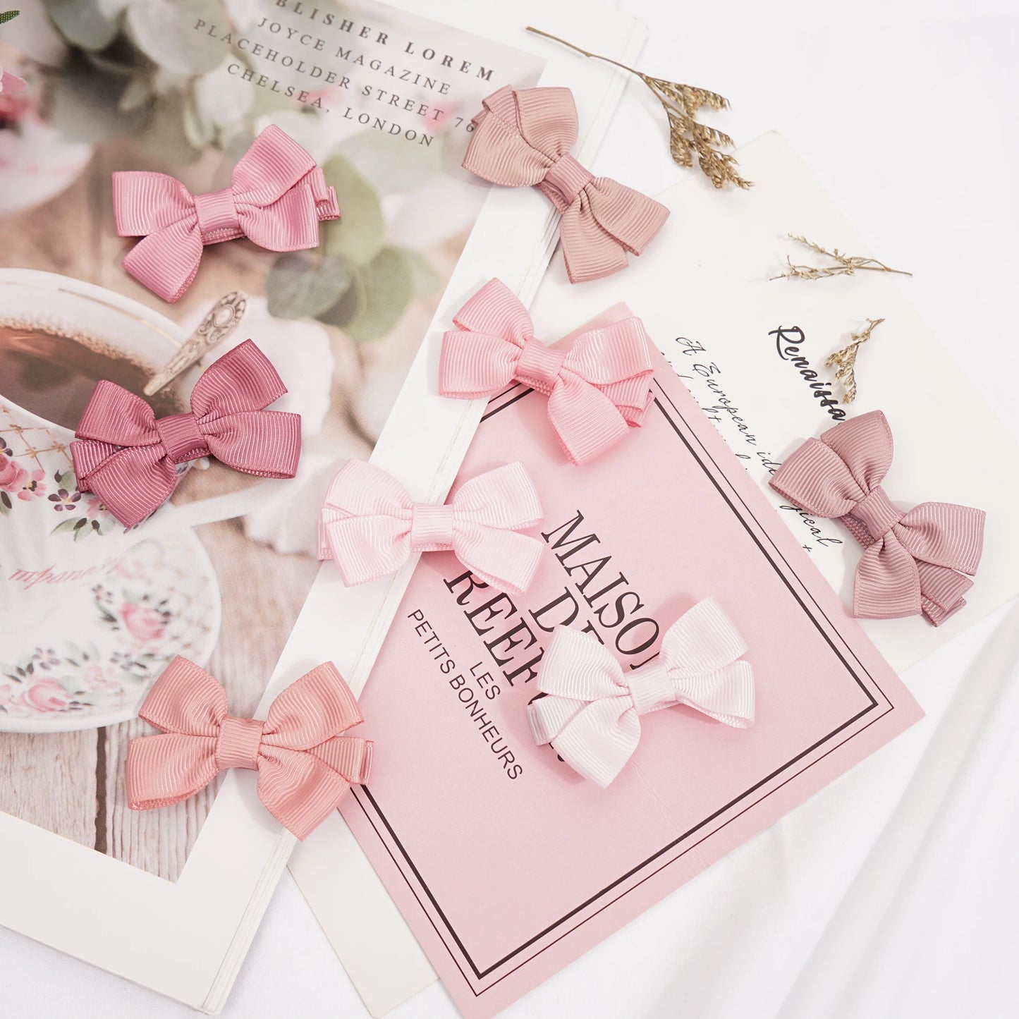 10/20/25/50pcs Baby Girls Hair Bows in Pairs 2'' Ribbon Bows Alligator Hair Clips Barrettes for Infants Toddlers Girls Kids