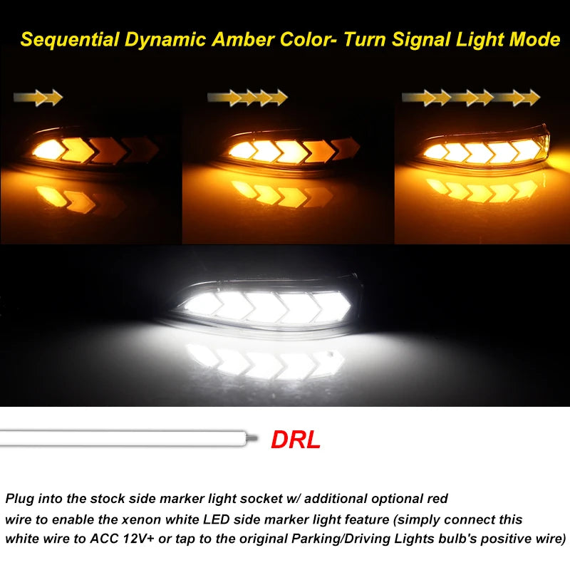 For Toyota AQUA COROLLA AXIO FIELDER AURIS PREMIO ALLION PRIUS C VITZ LED Dynamic Turn Signal Light Rearview Mirror Indicator