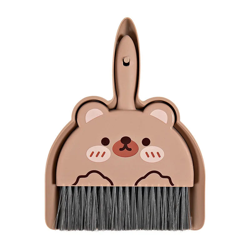 1-Pack Cartoon Desk Broom Set - Super Bowl Party Crumb Cleaner for Snack Mess & Chip Crumbs