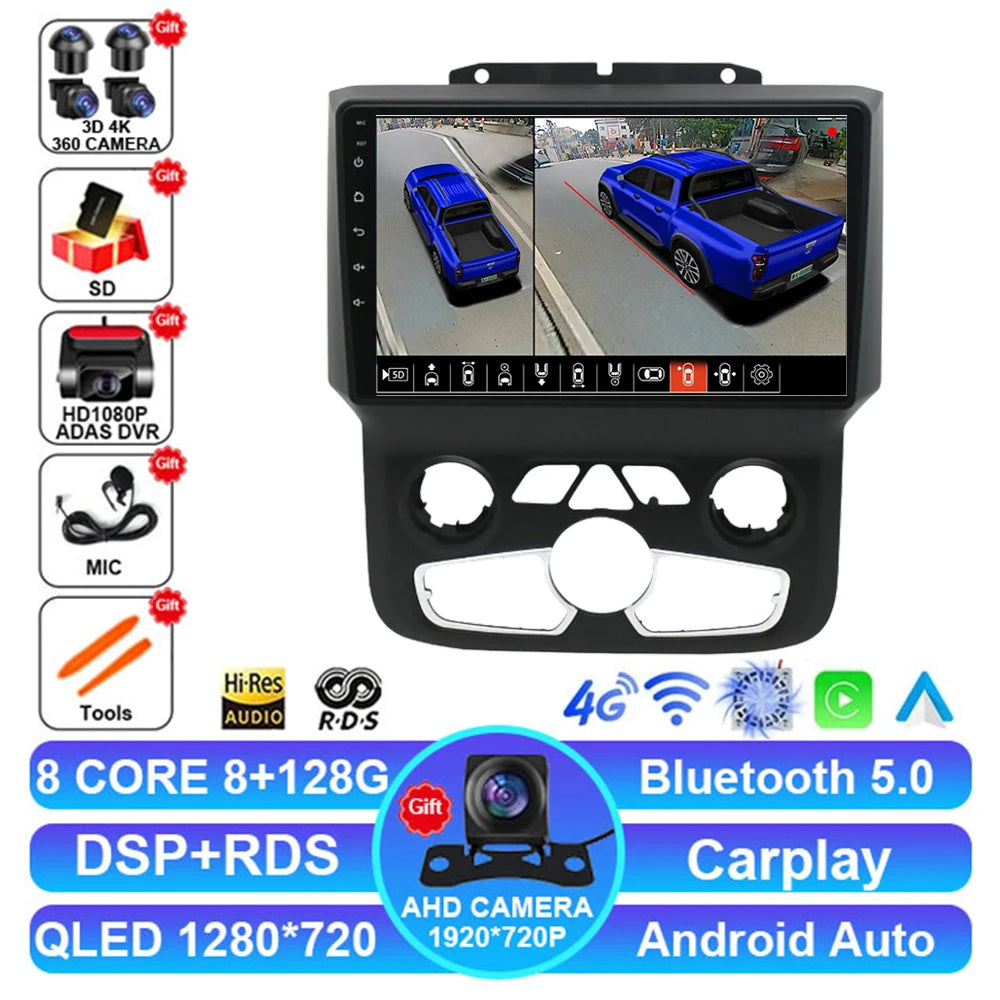 Android 15 Car Radio for Dodge RAM 1500/2500 2013-2019 - CarPlay & 4G LTE