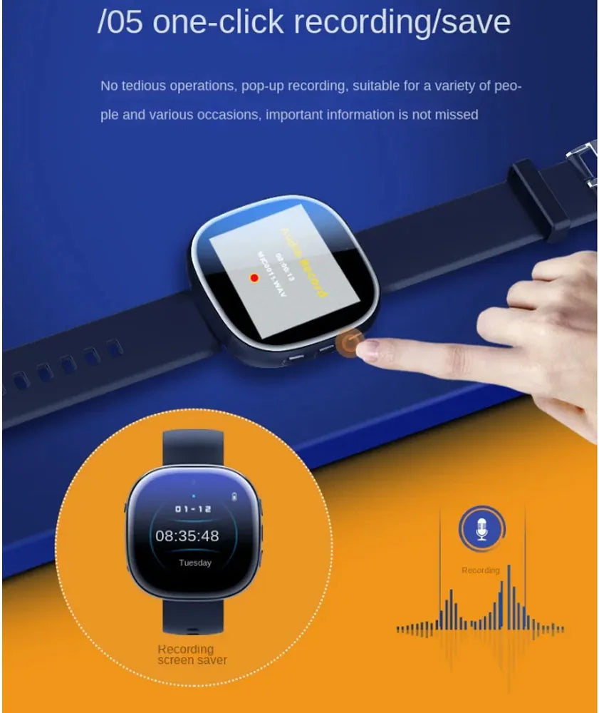 1080P Wearable Watch Camera & Recorder with 128GB Storage